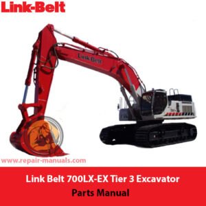 Parts manual for Link Belt 700LX-EX Excavator, showcasing diagrams and specifications for efficient maintenance and repairs