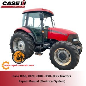 Repair manual for Case JX60, JX70, JX80, JX90, and JX95 tractors, focusing on the electrical system components and maintenance