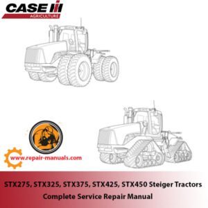 Comprehensive service manual for Case STX275, STX325, STX375, STX425, and STX450 Steiger tractors