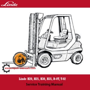 Comprehensive service training manual for Linde H20, H25, H30, and H35 forklifts, covering essential maintenance guidelines