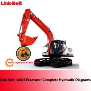 Complete hydraulic diagrams for the Link Belt 160X4 excavator, detailing system components and connections