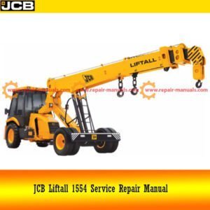 JCB Liftall 1554 Service Repair Manual, showcasing the title and relevant technical graphics for maintenance guidance