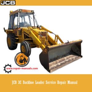 Service Repair Manual for JCB 3C Backhoe Loader, showcasing detailed diagrams and maintenance instructions