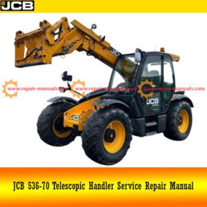 Service Repair Manual for JCB 536-70 Telescopic Handler, showcasing detailed diagrams and maintenance instructions