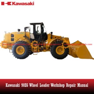 Kawasaki 90Z6 Wheel Loader workshop repair manual cover featuring the loader and technical illustrations