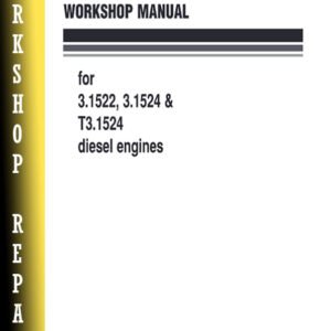 Workshop repair manual for Komatsu 3.1522, 3.1524, and T3.1524 diesel engines, detailing maintenance and repair procedures