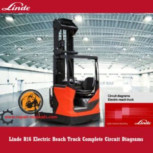 Circuit diagrams illustrating the electrical system of the Linde R16 Electric Reach Truck for maintenance and troubleshooting