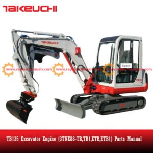 Parts manual for Takeuchi TB135 Excavator featuring 3TNE88 engine specifications and components