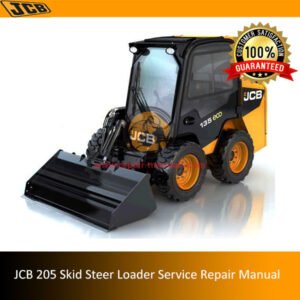 Service Repair Manual for JCB 205 Skid Steer Loader, showcasing detailed diagrams and maintenance instructions