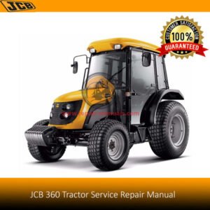 JCB 360 Tractor Service Repair Manual cover featuring a detailed illustration of the tractor and service information