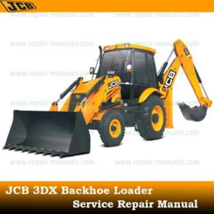 Service Repair Manual for JCB 3DX Backhoe Loader, showcasing detailed diagrams and maintenance instructions