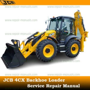 Service Repair Manual for JCB 4CX Backhoe Loader, showcasing detailed diagrams and maintenance instructions