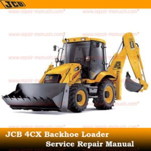 Service Repair Manual for JCB 4CX Backhoe Loader, showcasing detailed diagrams and maintenance instructions