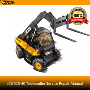 Service Repair Manual for JCB 515-40 Telehandler, showcasing detailed diagrams and maintenance instructions