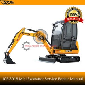 CB 8018 Mini Excavator Service Repair Manual cover featuring the model and essential maintenance information