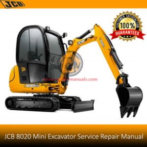 Comprehensive service and repair manual for the JCB 8020 Mini Excavator, including troubleshooting and maintenance guidelines