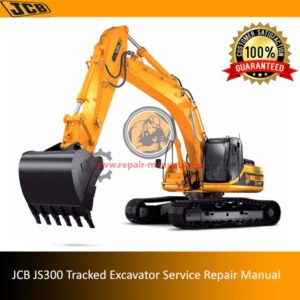 Service repair manual for JCB JS300 excavator, detailing maintenance and troubleshooting procedures