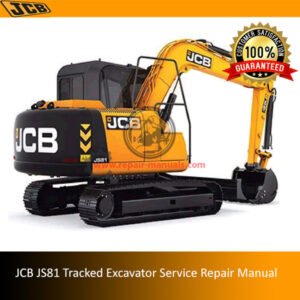 Service Repair Manual for JCB JS81 Tracked Excavator, showcasing detailed diagrams and maintenance instructions