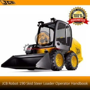 JCB Robot 190 Skid Steer Loader Operator Handbook cover featuring the loader and safety instructions