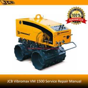 JCB Vibromax VM 1500 Service Repair Manual cover featuring the model and technical illustrations for maintenance guidance