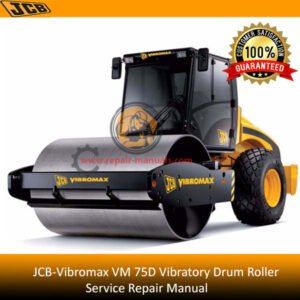 Service Repair Manual for JCB Vibromax VM 75D Vibratory Drum Roller, showcasing detailed diagrams and instructions