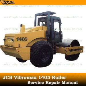 Service repair manual for JCB Vibromax 1405 Roller, showcasing detailed diagrams and maintenance instructions