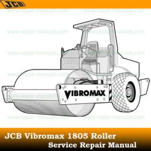 Service repair manual for JCB Vibromax 1805 Roller, showcasing detailed diagrams and maintenance instructions