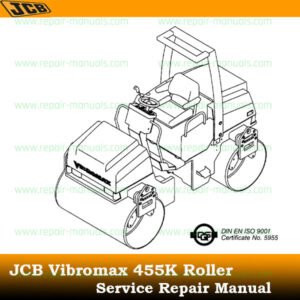 Service repair manual for JCB Vibromax 455K Roller, showcasing detailed diagrams and maintenance instructions