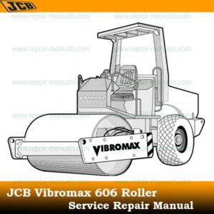 JCB Vibromax 606 Roller Service Repair Manual, displaying the title and relevant technical graphics for maintenance guidance