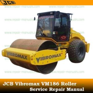 Service repair manual for JCB Vibromax VM186 Roller, showcasing detailed diagrams and maintenance instructions
