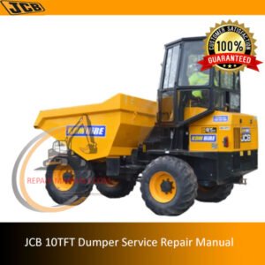 JCB 9TFT Dumper Service Repair Manual cover featuring the title and an illustration of the dumper