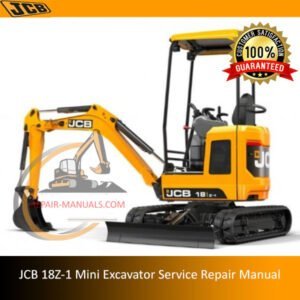 JCB 18Z-1 Mini Excavator service repair manual cover featuring the model and technical illustrations