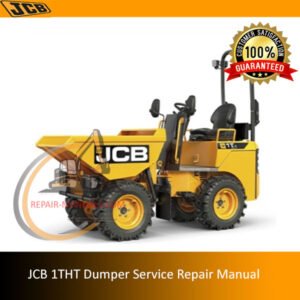 JCB 1THT Dumper Service Repair Manual, showcasing the title and detailed illustrations related to dumper maintenance