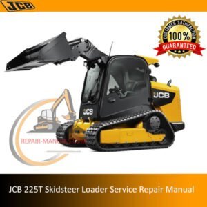 Service repair manual for JCB 225T Skidsteer Loader, showcasing the loader and essential maintenance information