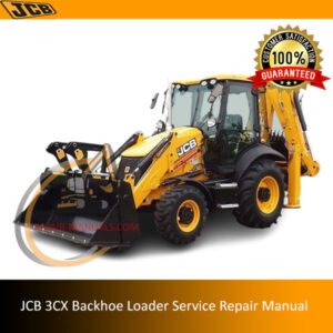 Service Repair Manual for JCB 3CX Backhoe Loader, showcasing detailed diagrams and maintenance instructions