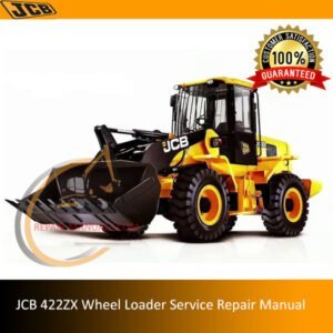 JCB 422ZX Wheel Loader Service Repair Manual, displaying the loader with technical graphics for maintenance guidance