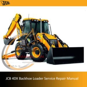 Service Repair Manual for JCB 4DX Backhoe Loader, showcasing detailed diagrams and maintenance instructions