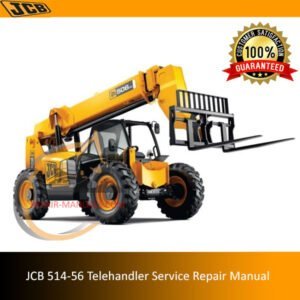 JCB 514-56 Telehandler Service Repair Manual showcasing technical drawings and essential maintenance information