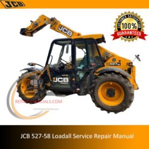 JCB 527-58 Loadall Service Repair Manual, showcasing the title and diagrams for effective service and repair instructions
