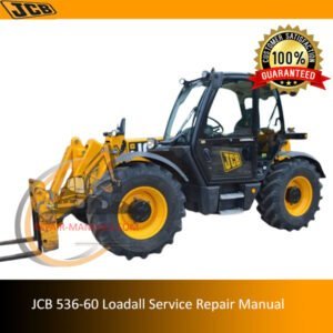 JCB 536-60 Loadall Service Repair Manual, displaying the title and technical graphics for effective service and repair instructions