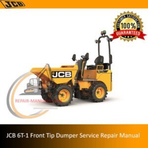 Service Repair Manual for JCB 6T-1 Front Tip Dumper, showcasing detailed diagrams and maintenance instructions