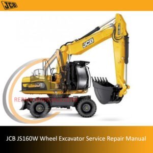 Service Repair Manual for JCB JS160W Wheel Excavator, showcasing detailed diagrams and maintenance instructions