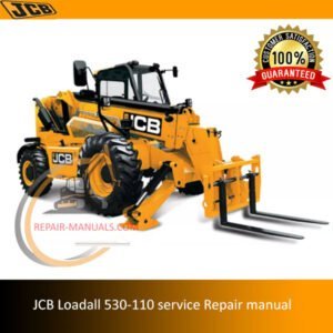 JCB 530-110 Loadall service repair manual, displaying the model name and technical illustrations for maintenance guidance