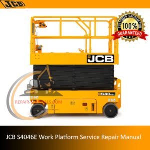 JCB S4046E Work Platform Service Repair Manual cover featuring the model name and technical illustrations
