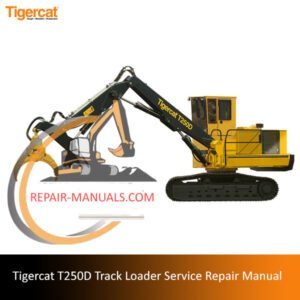 Service Repair Manual for Tigercat T250D Track Loader, showcasing detailed diagrams and maintenance instructions