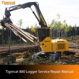 Cover of the Tigercat 880 Logger Service Repair Manual, showcasing the model and essential repair information