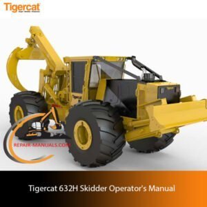 Tigercat 632H Skidder Operator's Manual cover featuring the model name and technical illustrations