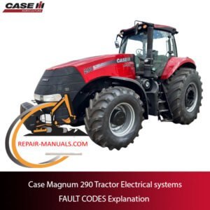 Diagram of Case Magnum 290 Tractor electrical systems with explanations of various fault codes