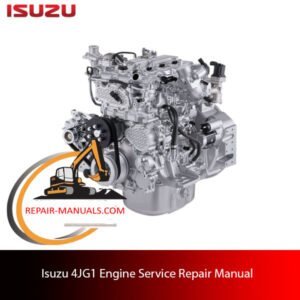 Isuzu 4JG1 engine service repair manual cover featuring detailed diagrams and instructions for maintenance and repairs
