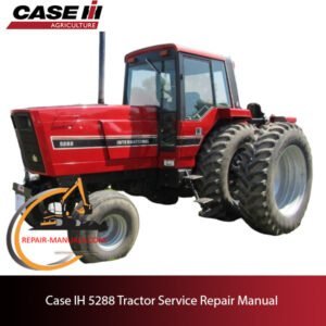 Service manual for Case IH 5288 tractor, displaying essential repair information and technical illustrations